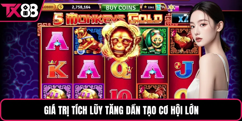 Giá trị tích lũy tăng dần tạo cơ hội lớn