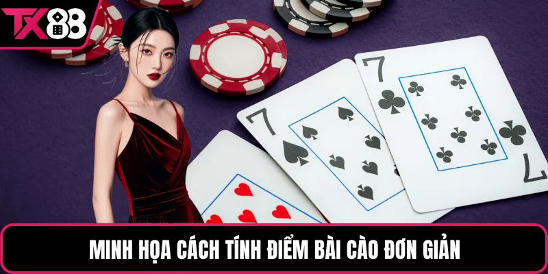 Minh họa cách tính điểm bài cào đơn giản