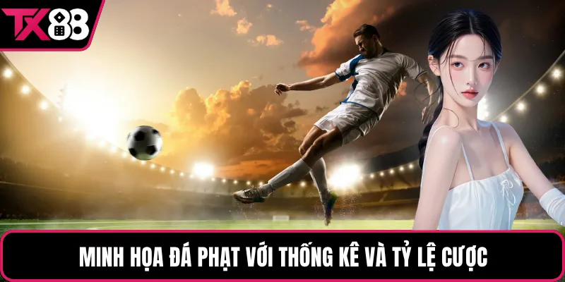 Minh họa đá phạt với thống kê và tỷ lệ cược